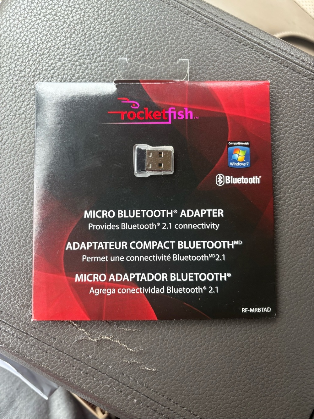 Rocketfish Micro Bluetooth USB Adapter — Black with Red Accents